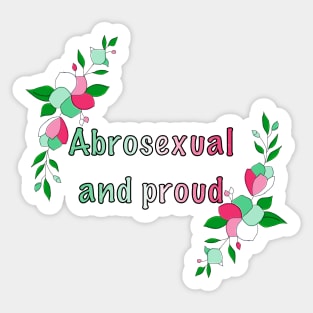 Abrosexual and proud floral design Sticker